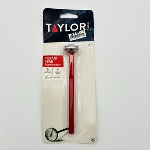 Taylor Instant Read Pocket Probe Dial Thermometer, 3512 Red. New On Packaging